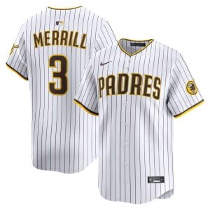 Jackson Merrill San Diego Padres White Home Limited Jersey - All Stitched