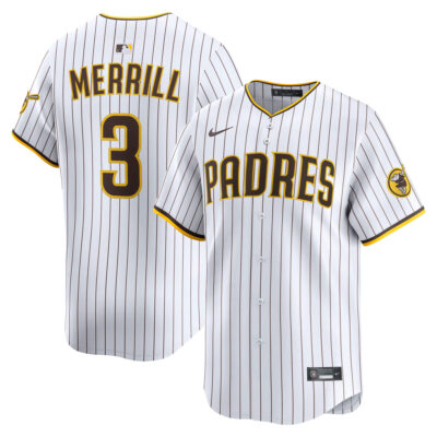 Jackson Merrill San Diego Padres White Home Limited Jersey - All Stitched
