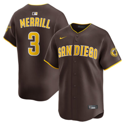 Jackson Merrill San Diego Padres Brown Road Limited Jersey - All Stitched