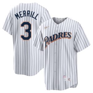 Jackson Merrill San Diego Padres 1998 White Cooperstown Jersey - All Stitched