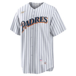 Alternative view of Jackson Merrill San Diego Padres 1998 White Cooperstown Jersey - All Stitched