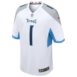 Alternative view of Cam Ward Tennessee Titans White Road Game Jersey - All Stitched