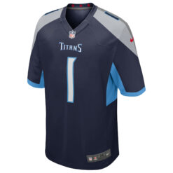 Alternative view of Cam Ward Tennessee Titans Navy Alternate Game Jersey - All Stitched