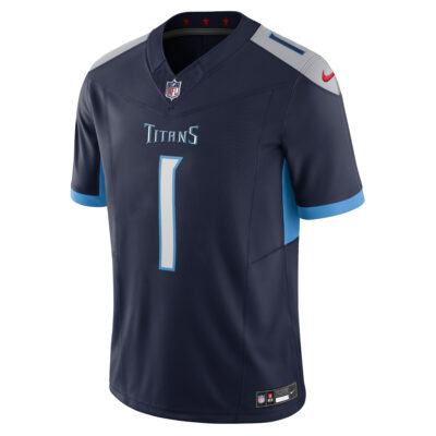 Alternative view of Cam Ward Tennessee Titans Navy Alternate Vapor F.U.S.E Limited Jersey - All Stitched