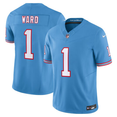 Cam Ward Tennessee Titans Light Blue Alternate Oilers Throwback Vapor F.U.S.E Limited Jersey - All Stitched