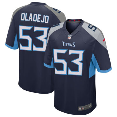 Oluwafemi Oladejo Tennessee Titans Navy Alternate Game Jersey - All Stitched