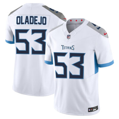 Oluwafemi Oladejo Tennessee Titans White Road Vapor F.U.S.E Limited Jersey - All Stitched