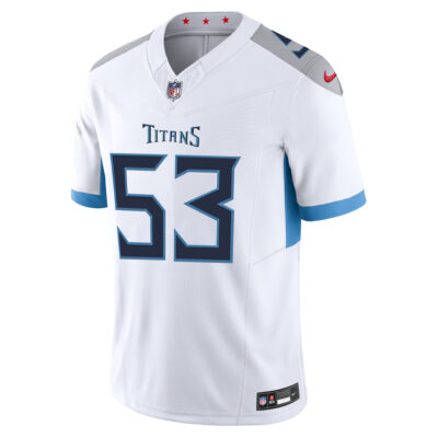 Alternative view of Oluwafemi Oladejo Tennessee Titans White Road Vapor F.U.S.E Limited Jersey - All Stitched