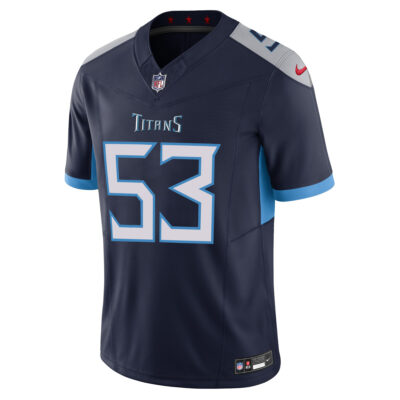 Alternative view of Oluwafemi Oladejo Tennessee Titans Navy Alternate Vapor F.U.S.E Limited Jersey - All Stitched