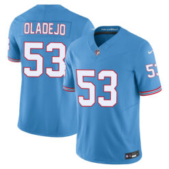 Oluwafemi Oladejo Tennessee Titans Light Blue Alternate Oilers Throwback Vapor F.U.S.E Limited Jersey - All Stitched