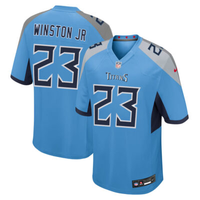 Kevin Winston Jr Tennessee Titans Light Blue Home Game Jersey - All Stitched