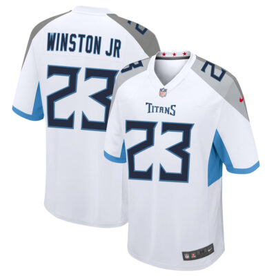 Kevin Winston Jr Tennessee Titans White Road Game Jersey - All Stitched