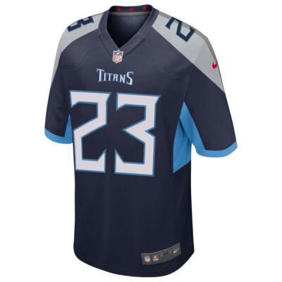 Alternative view of Kevin Winston Jr Tennessee Titans Navy Alternate Game Jersey - All Stitched