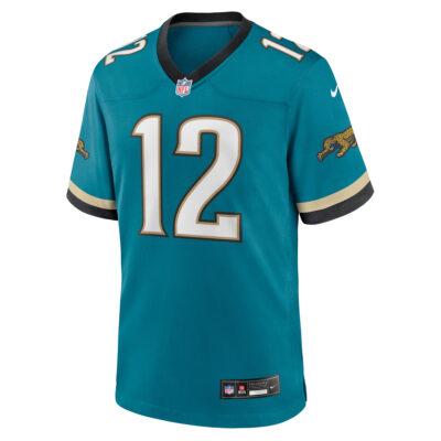 Alternative view of Travis Hunter Jacksonville Jaguars Teal 2nd Alternate Game Jersey - All Stitched