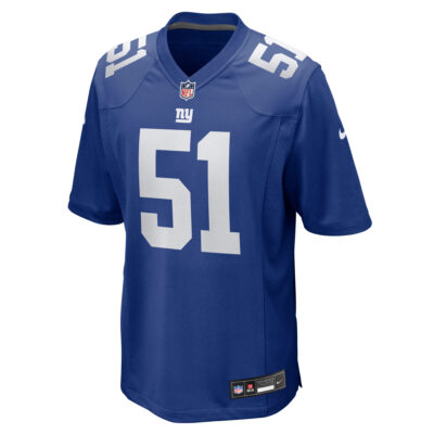 Alternative view of Abdul Carter New York Giants Royal Blue Home Game Jersey - All Stitched