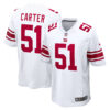 Abdul Carter New York Giants White Road Game Jersey - All Stitched