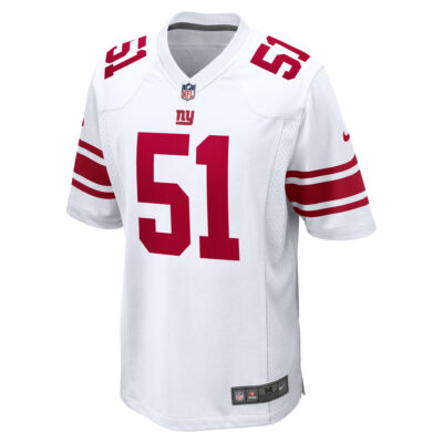 Alternative view of Abdul Carter New York Giants White Road Game Jersey - All Stitched