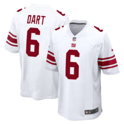 Jaxson Dart New York Giants White Road Game Jersey - All Stitched