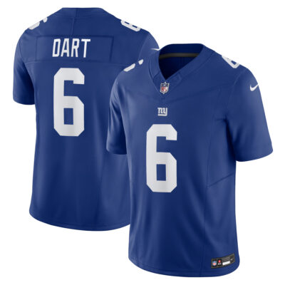 Jaxson Dart New York Giants Royal Blue Home Vapor F.U.S.E Limited Jersey - All Stitched