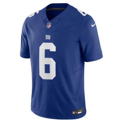 Alternative view of Jaxson Dart New York Giants Royal Blue Home Vapor F.U.S.E Limited Jersey - All Stitched