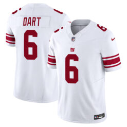 Jaxson Dart New York Giants White Road Vapor F.U.S.E Limited Jersey - All Stitched