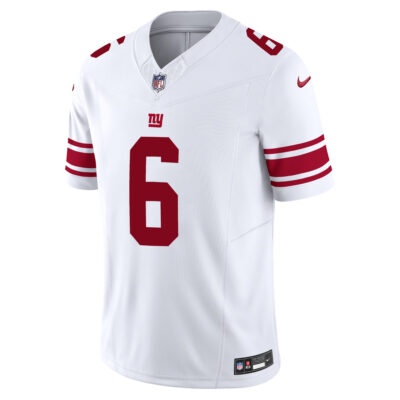 Alternative view of Jaxson Dart New York Giants White Road Vapor F.U.S.E Limited Jersey - All Stitched