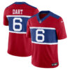 Jaxson Dart New York Giants Red Alternate Vapor F.U.S.E Limited Jersey - All Stitched