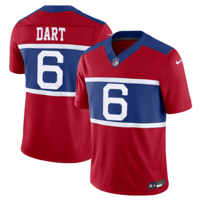 Jaxson Dart New York Giants Red Alternate Vapor F.U.S.E Limited Jersey - All Stitched