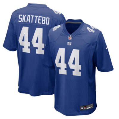 Cam Skattebo New York Giants Royal Blue Home Game Jersey - All Stitched
