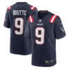 Kayshon Boutte New England Patriots Navy Home Game Jersey - All Stitched