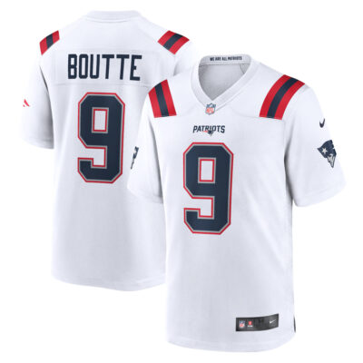 Kayshon Boutte New England Patriots White Road Game Jersey - All Stitched