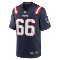 Alternative view of Will Campbell New England Patriots Navy Home Game Jersey - All Stitched