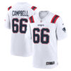 Will Campbell New England Patriots White Road Game Jersey - All Stitched