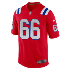 Alternative view of Will Campbell New England Patriots Red Alternate Game Jersey - All Stitched
