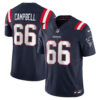 Will Campbell New England Patriots Navy Home Vapor F.U.S.E Limited Jersey - All Stitched