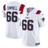 Will Campbell New England Patriots White Road Vapor F.U.S.E Limited Jersey - All Stitched