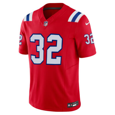Alternative view of Treveyon Henderson New England Patriots Red Alternate Vapor F.U.S.E Limited Jersey - All Stitched