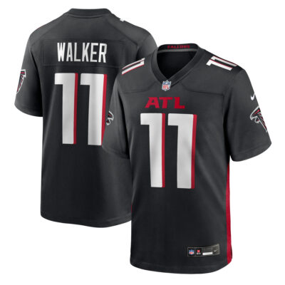 Jalon Walker Atlanta Falcons Black Home Game Jersey - All Stitched