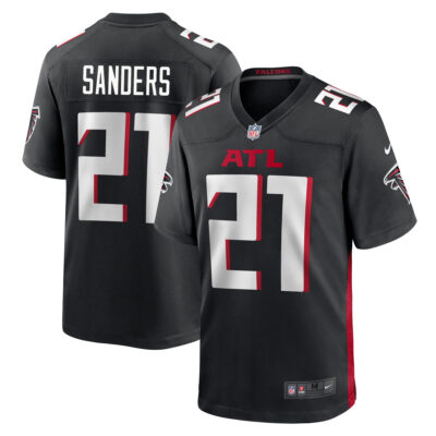 Deion Sanders Atlanta Falcons Black Home Game Jersey - All Stitched