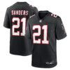 Deion Sanders Atlanta Falcons Black Alternate Game Jersey - All Stitched