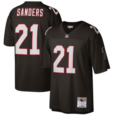 Deion Sanders Atlanta Falcons Black Legacy Jersey - All Stitched