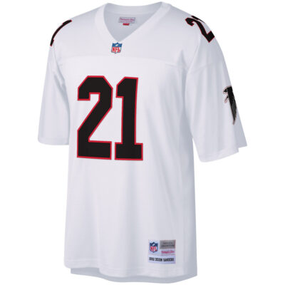 Alternative view of Deion Sanders Atlanta Falcons White Legacy Jersey - All Stitched