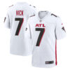Michael Vick Atlanta Falcons White Road Game Jersey - All Stitched