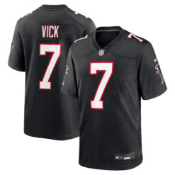 Michael Vick Atlanta Falcons Black Alternate Game Jersey - All Stitched