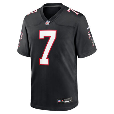 Alternative view of Michael Vick Atlanta Falcons Black Alternate Game Jersey - All Stitched