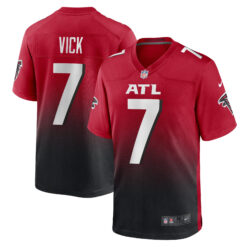 Michael Vick Atlanta Falcons Red 2nd Alternate Game Jersey - All Stitched