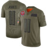 Julio Jones Atlanta Falcons Olive 2019 Salute To Service Jersey - All Stitched