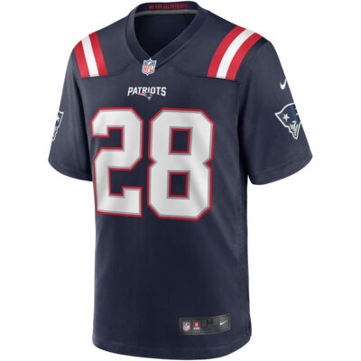 Alternative view of Curtis Martin New England Patriots Navy Home Game Jersey - All Stitched