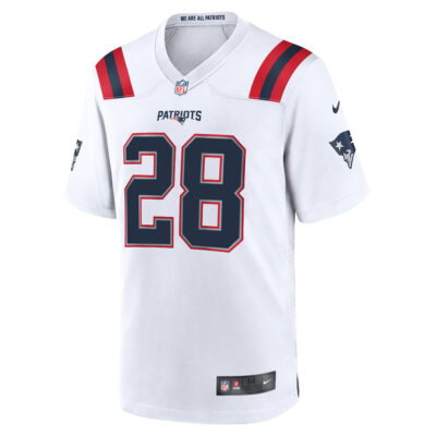 Alternative view of Curtis Martin New England Patriots White Road Game Jersey - All Stitched