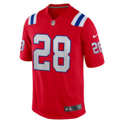 Alternative view of Curtis Martin New England Patriots Red Alternate Game Jersey - All Stitched